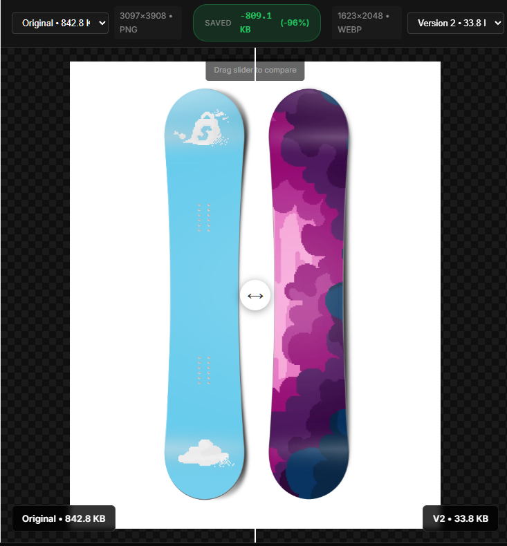 Version Comparison Slider