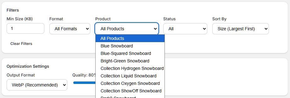 Product Filter