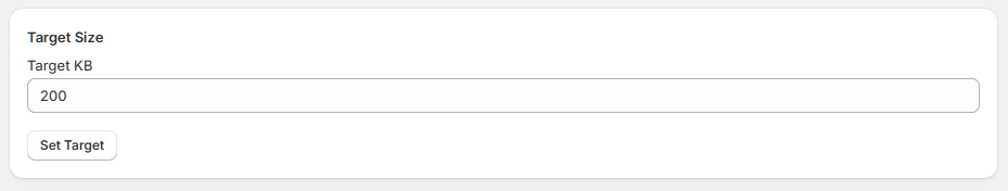 Target Size Setting