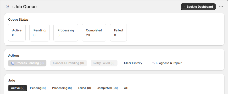 Job Queue Empty